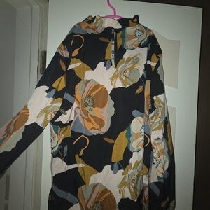 Floral Long-Sleeve Blouse